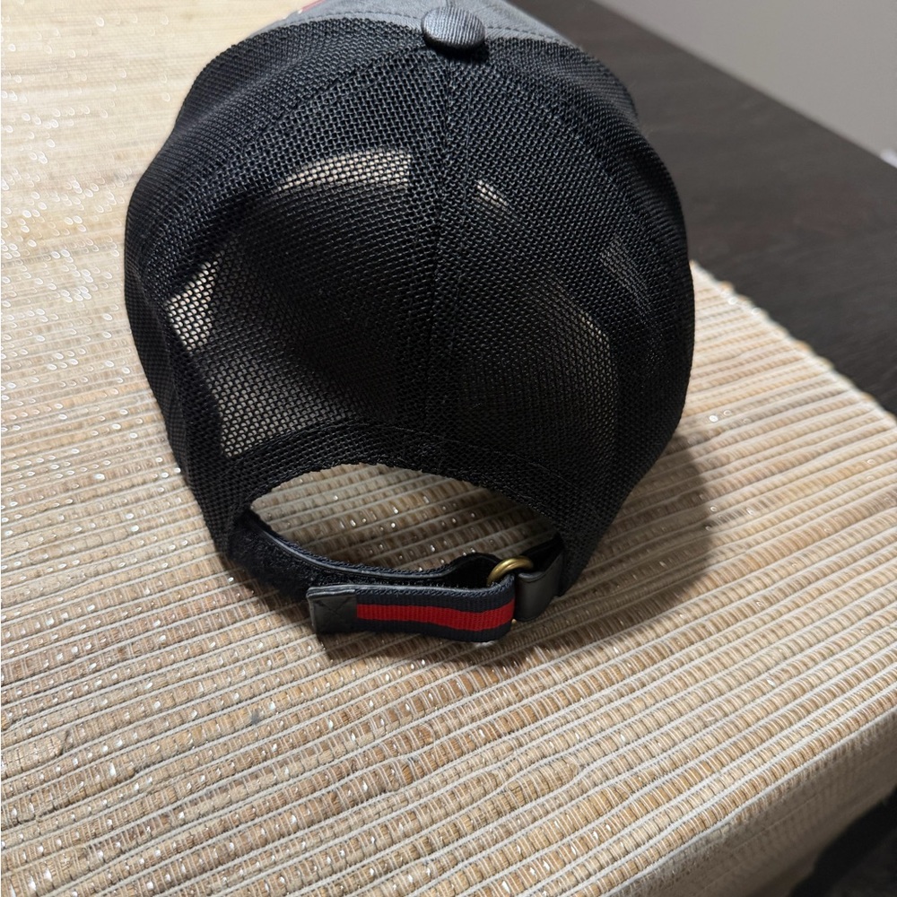 Gucci Kingsnake GG Supreme trucker hat. Black mesh cap size M - Picture 2 of 3